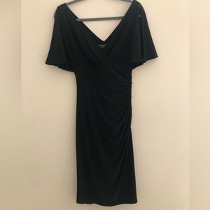 Black Ralph Lauren Ruched Cocktail Dress